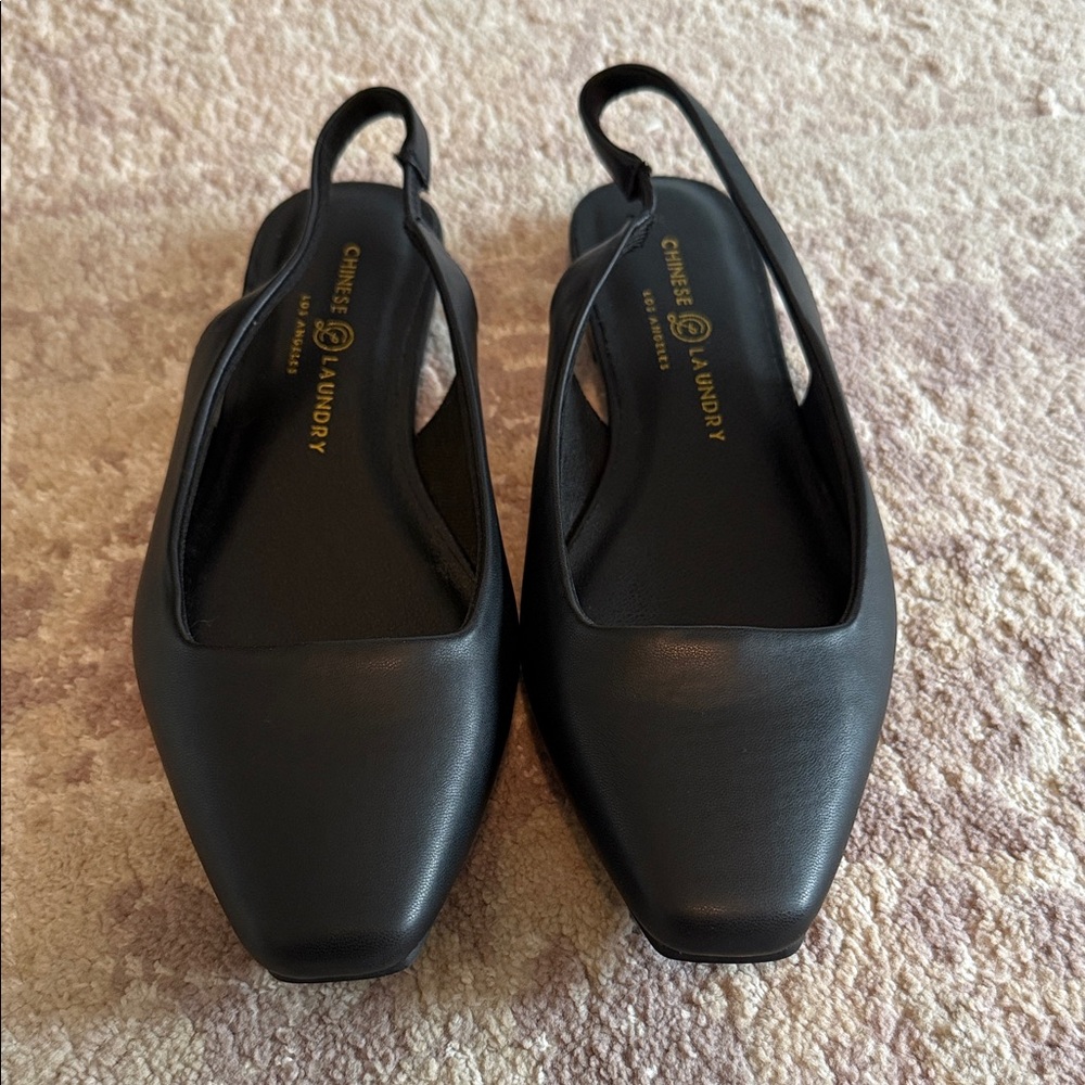 Chinese Laundry Black Slingback Flats